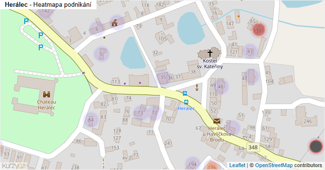 Herálec - mapa podnikání