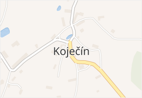 Koječín v obci Herálec - mapa části obce