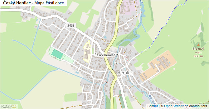Český Herálec - mapa části obce