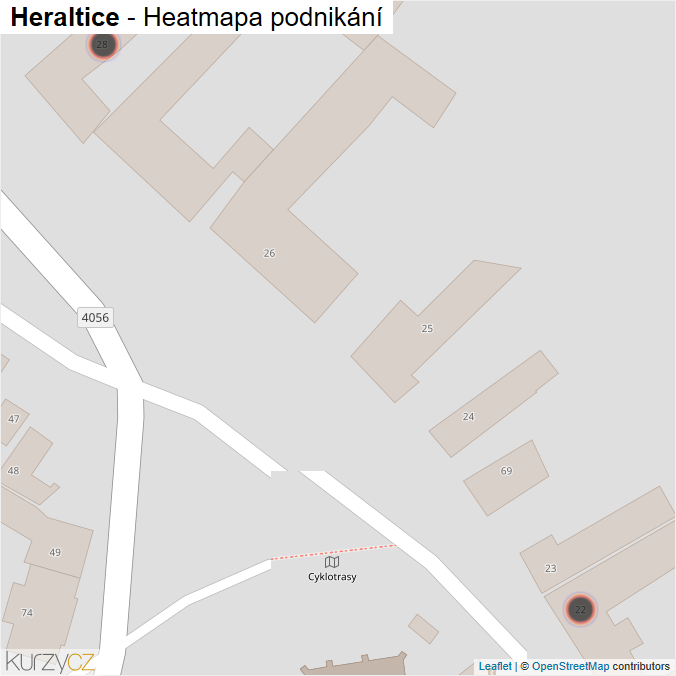 Mapa Heraltice - Firmy v obci.