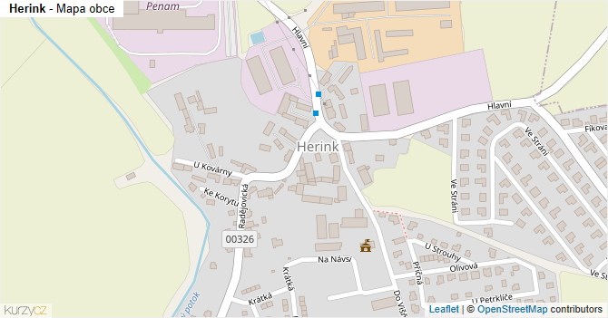 Herink - mapa obce