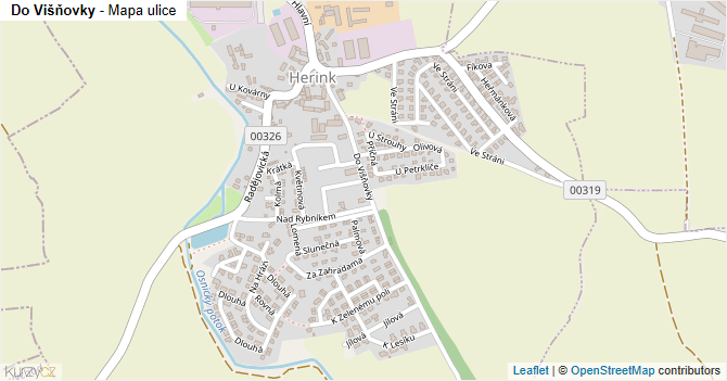 Do Višňovky - mapa ulice
