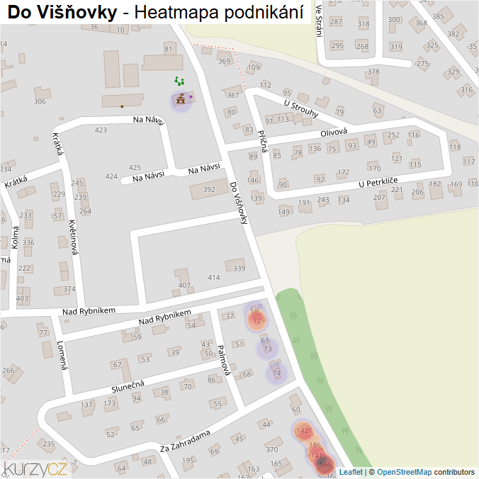 Mapa Do Višňovky - Firmy v ulici.