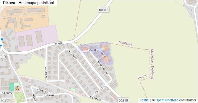 Fíkova - mapa podnikání