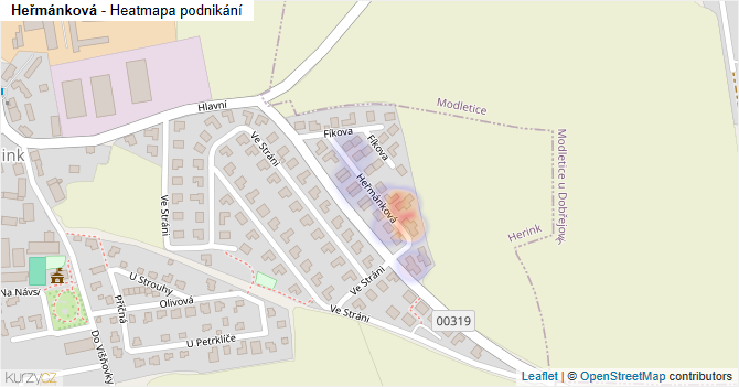 Heřmánková - mapa podnikání