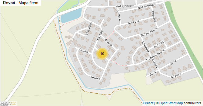 Rovná - mapa firem