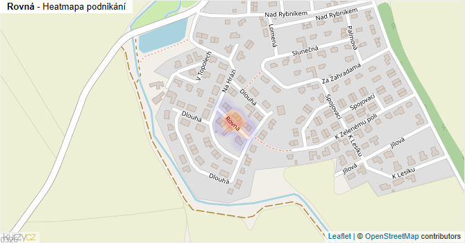 Rovná - mapa podnikání