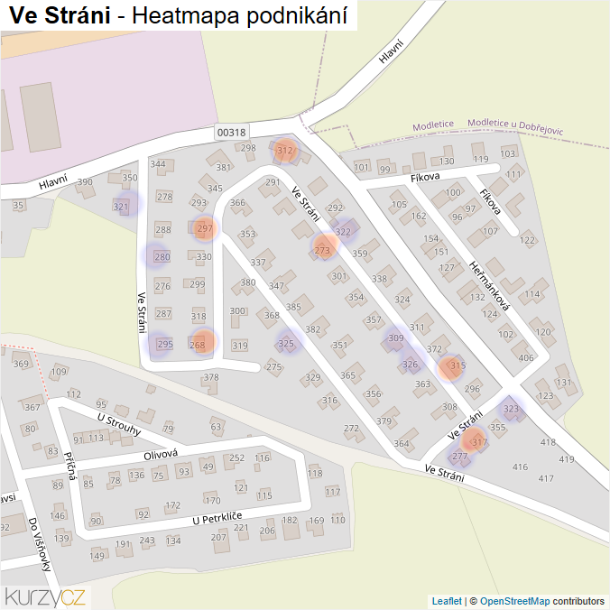Mapa Ve Stráni - Firmy v ulici.
