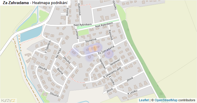 Za Zahradama - mapa podnikání