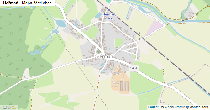 Heřmaň - mapa části obce