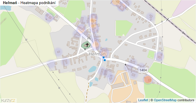 Heřmaň - mapa podnikání