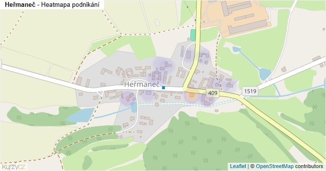 Heřmaneč - mapa podnikání