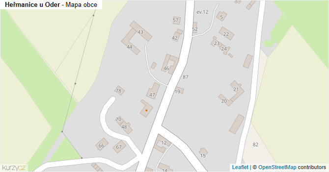Heřmanice u Oder - mapa obce