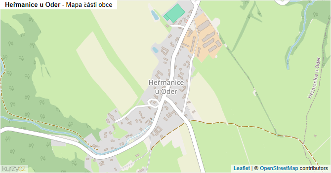 Heřmanice u Oder - mapa části obce