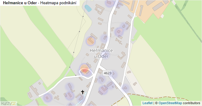 Heřmanice u Oder - mapa podnikání