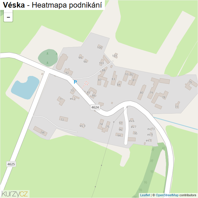 Mapa Véska - Firmy v části obce.