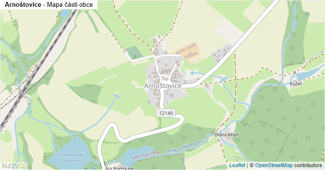 Arnoštovice - mapa části obce