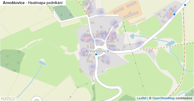 Arnoštovice - mapa podnikání