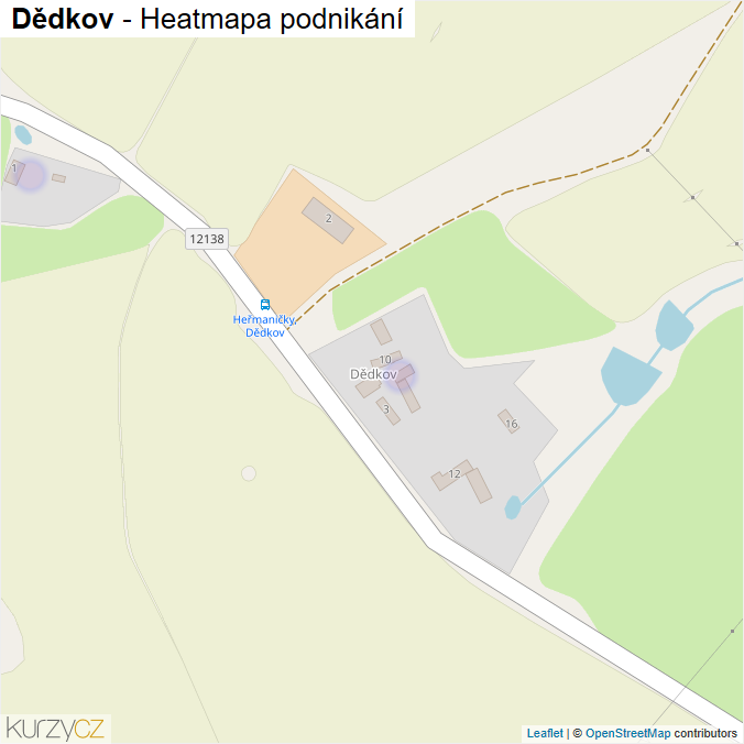 Mapa Dědkov - Firmy v části obce.