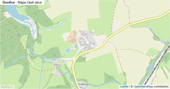 Durdice - mapa části obce