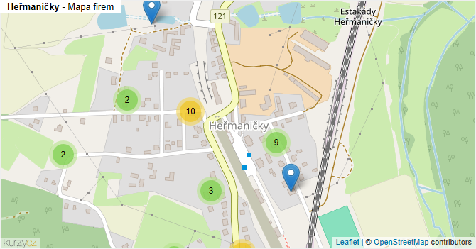 Heřmaničky - mapa firem