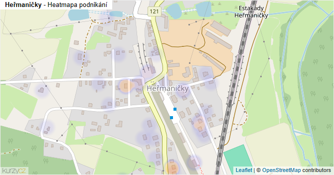 Heřmaničky - mapa podnikání