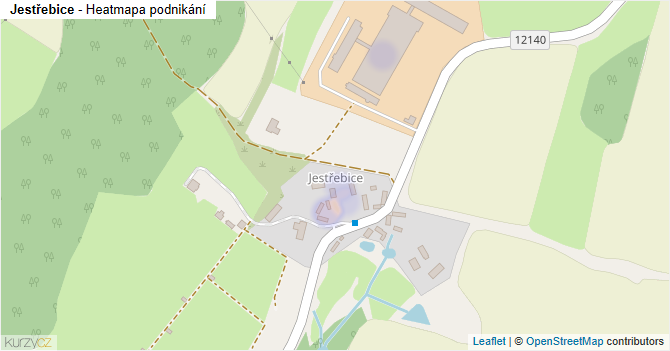 Jestřebice - mapa podnikání