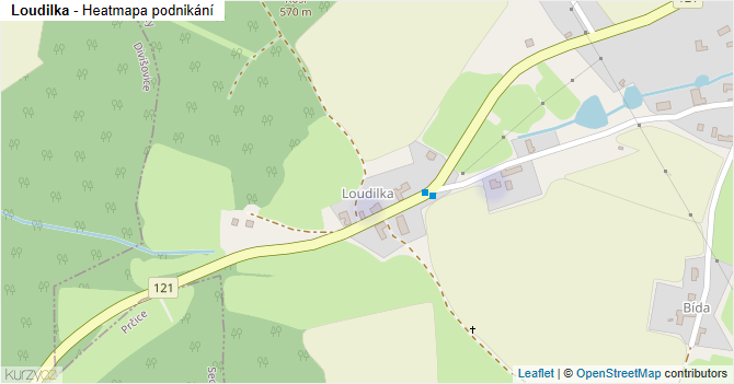 Loudilka - mapa podnikání