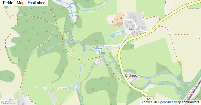 Peklo - mapa části obce