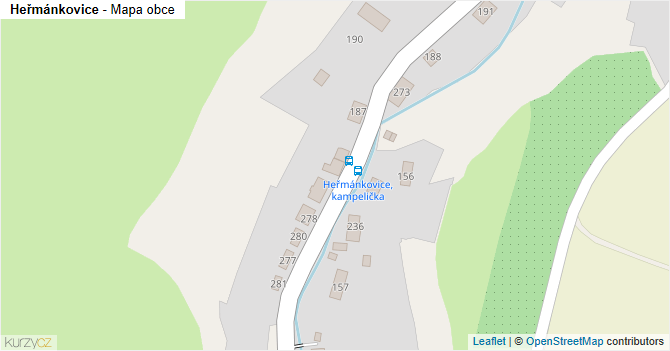 Heřmánkovice - mapa obce