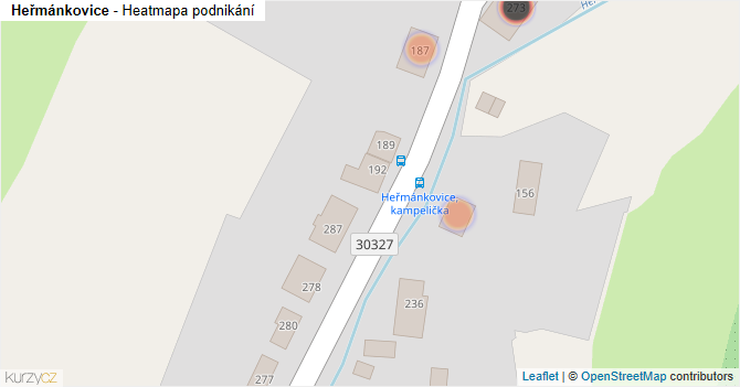 Heřmánkovice - mapa podnikání