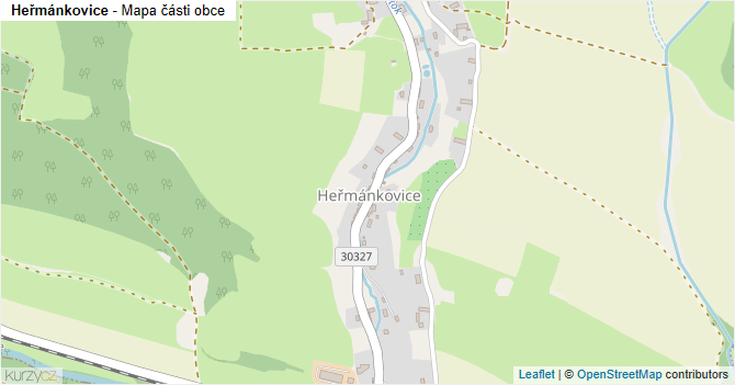 Heřmánkovice - mapa části obce