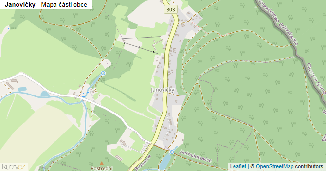 Janovičky - mapa části obce