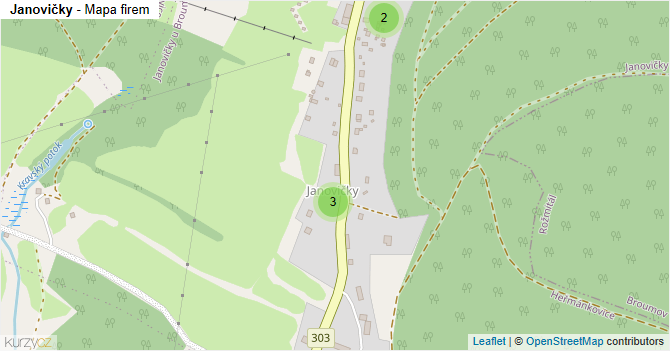 Janovičky - mapa firem