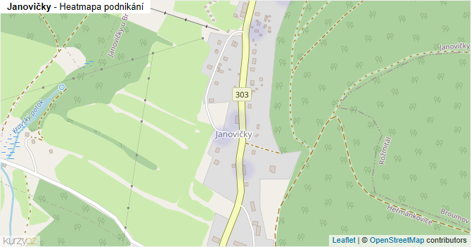 Janovičky - mapa podnikání