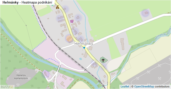 Heřmánky - mapa podnikání