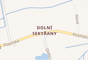 Dolní Sekyřany v obci Heřmanova Huť - mapa části obce