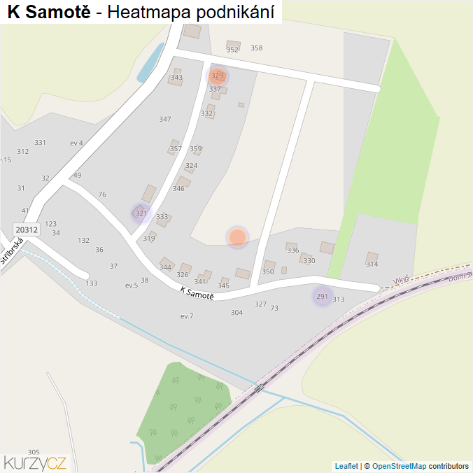 Mapa K Samotě - Firmy v ulici.