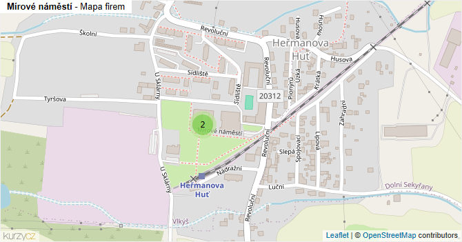 Mírové náměstí - mapa firem