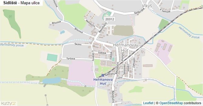 Sídliště - mapa ulice