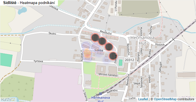 Sídliště - mapa podnikání