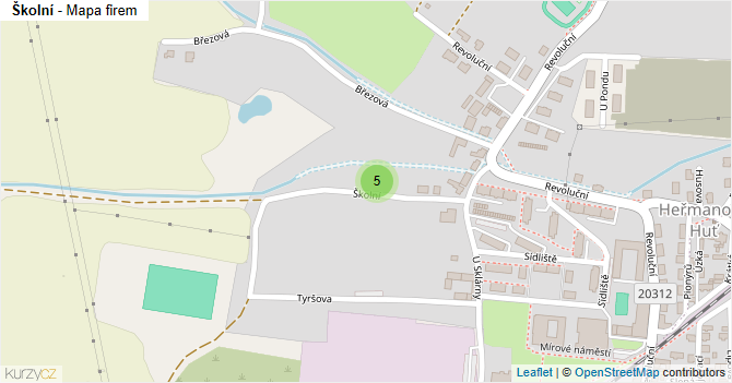 Školní - mapa firem