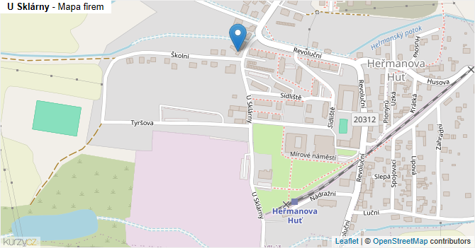 U Sklárny - mapa firem