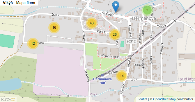 Vlkýš - mapa firem