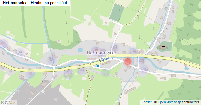 Heřmanovice - mapa podnikání
