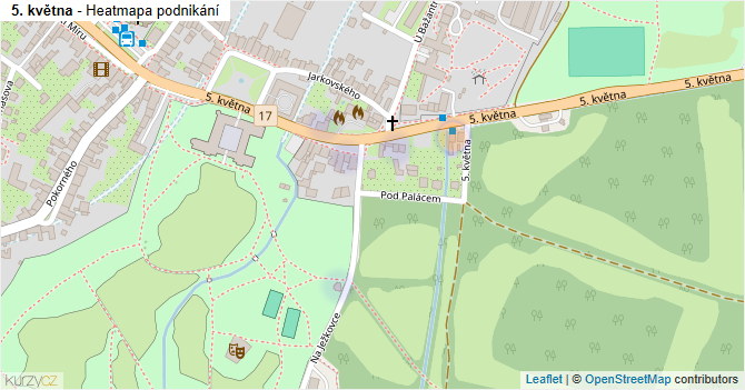 5. května - mapa podnikání
