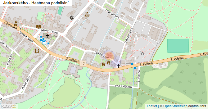 Jarkovského - mapa podnikání