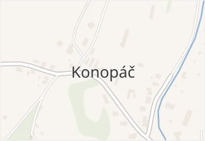 Konopáč v obci Heřmanův Městec - mapa části obce