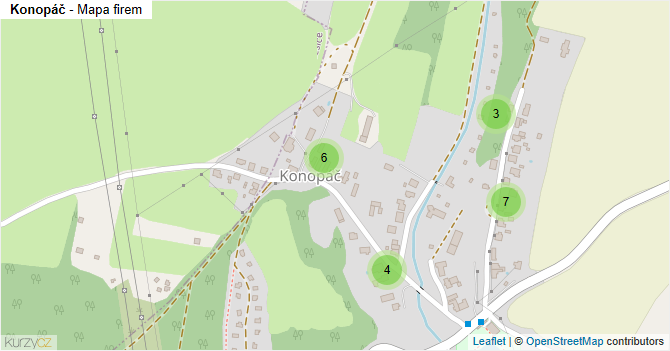 Konopáč - mapa firem