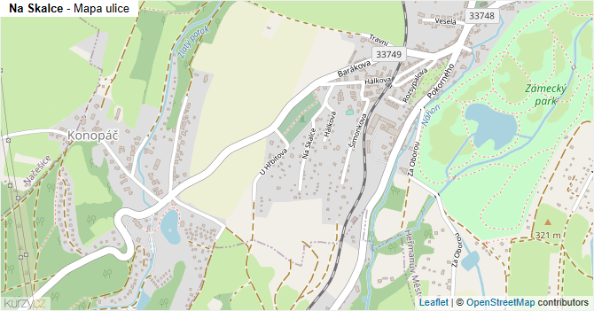 Na Skalce - mapa ulice